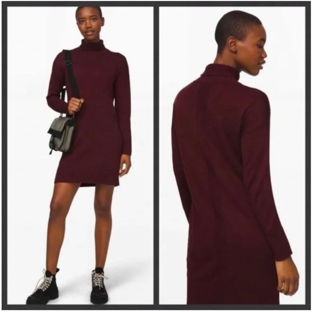 Lululemon Softer Still Dress in colour Garnet